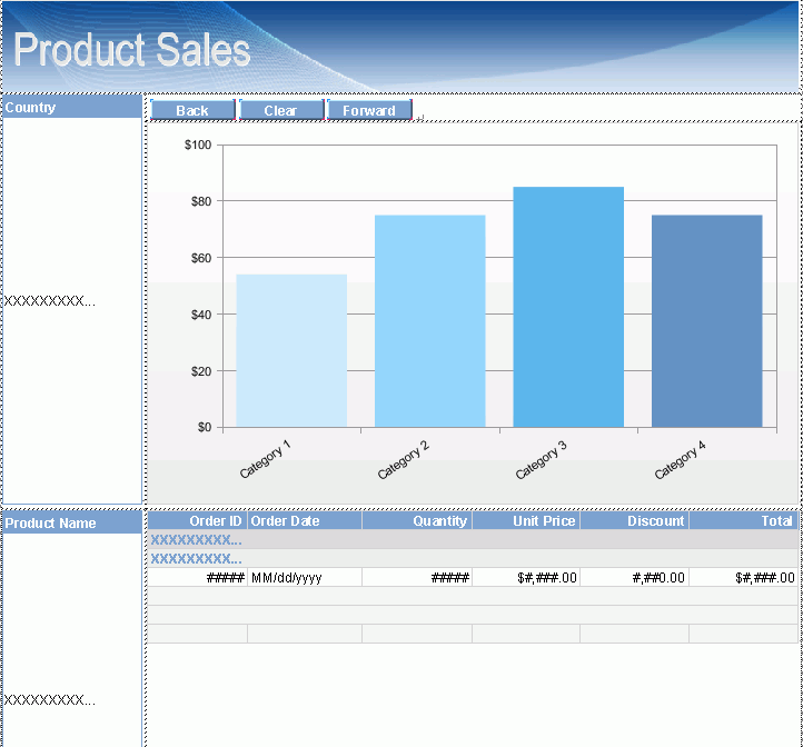 Report in Design View