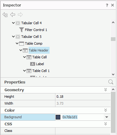 Edit Table Header Color