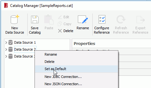 Set default catalog