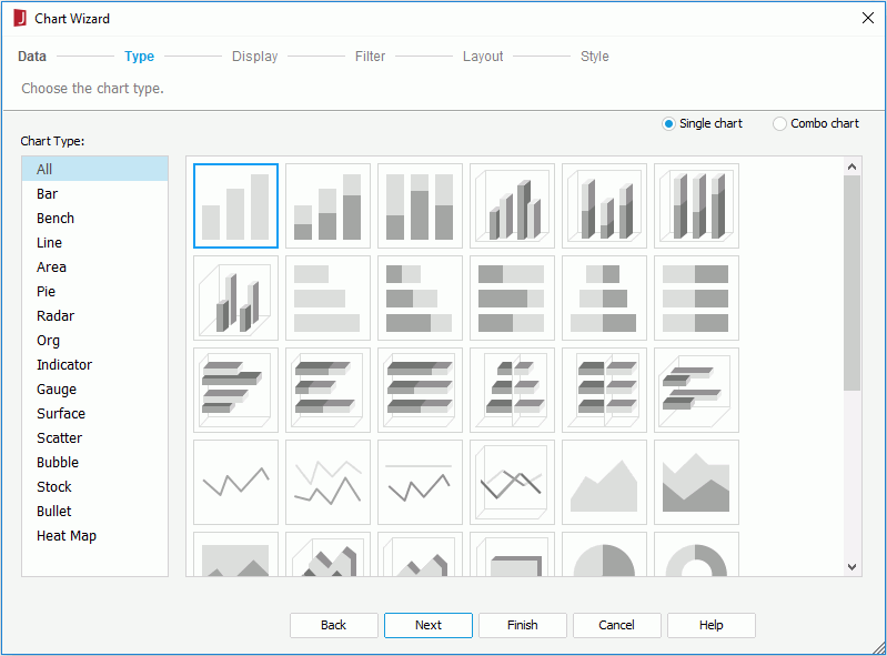 Chart Wizard - Type screen