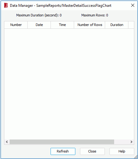 Data Manager dialog