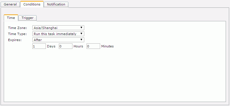 New Cache - Time subtab