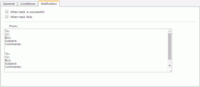New Cache - Notification tab