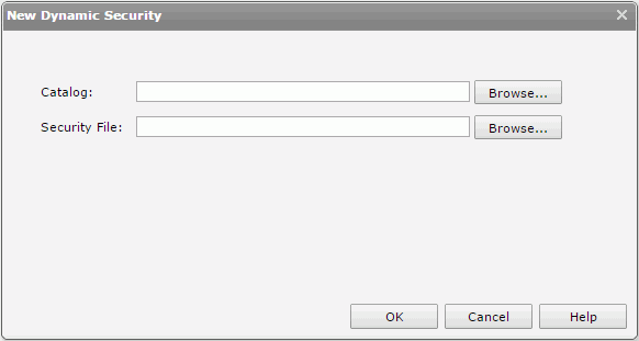 New Dynamic Security dialog