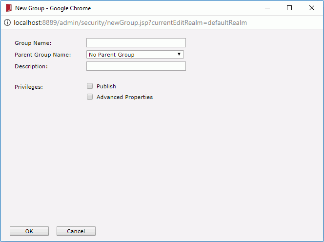 New Group dialog